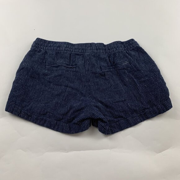 Old Navy Dark Pinstripe Linen Blend Pull On Shorts S - Picture 5 of 5